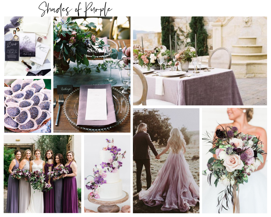 Shades of Purple wedding inspiration featured on Alexa Kay Events