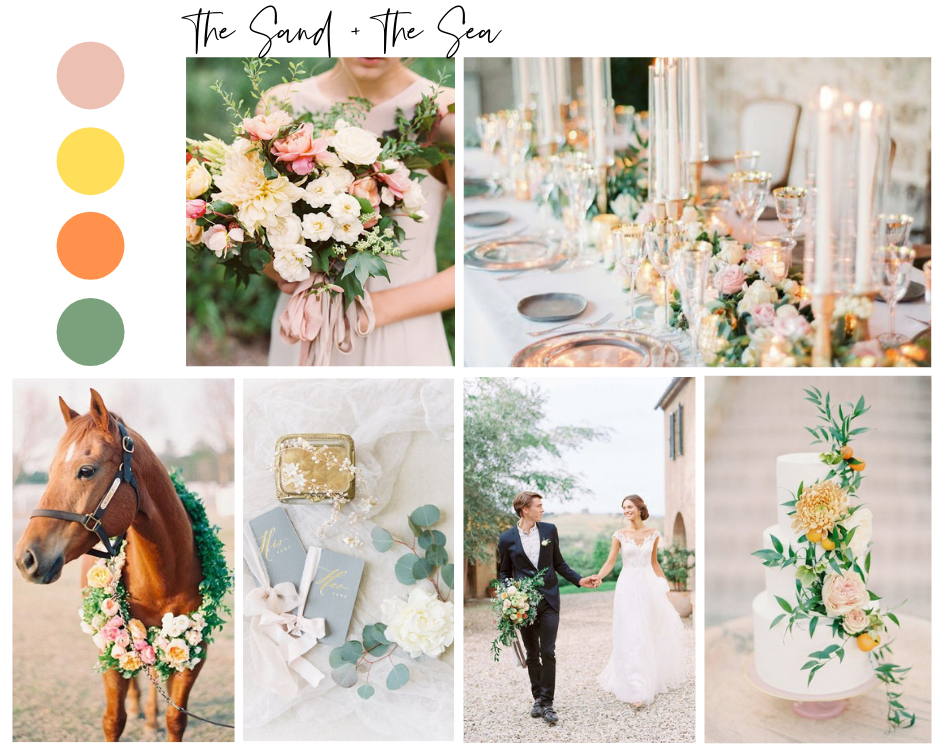 Sand and the sea, summer wedding color inspiration by Alexa Kay Events. See more wedding color palette ideas at alexakayevents.com!