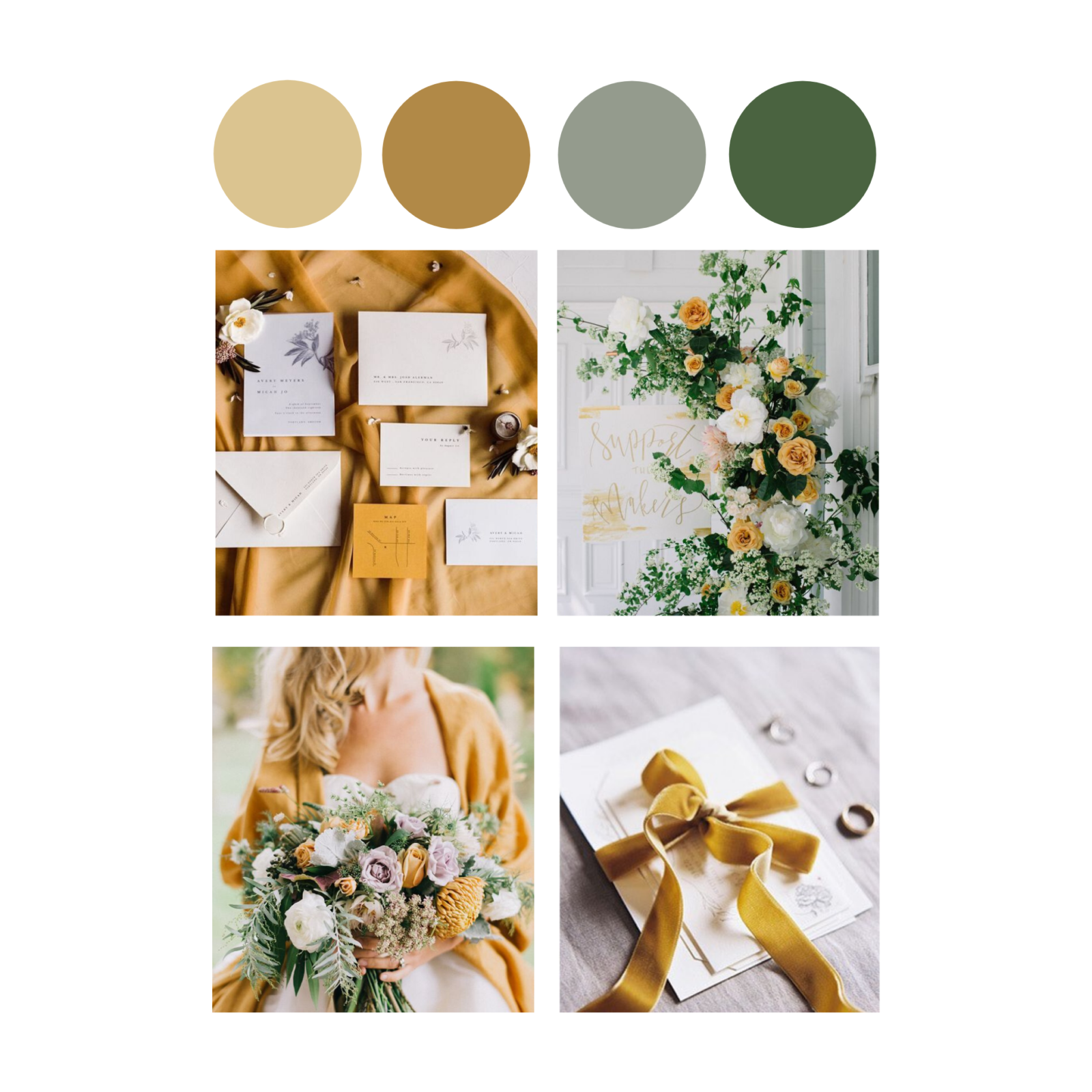 Mustard and Greenery Wedding Inspiration