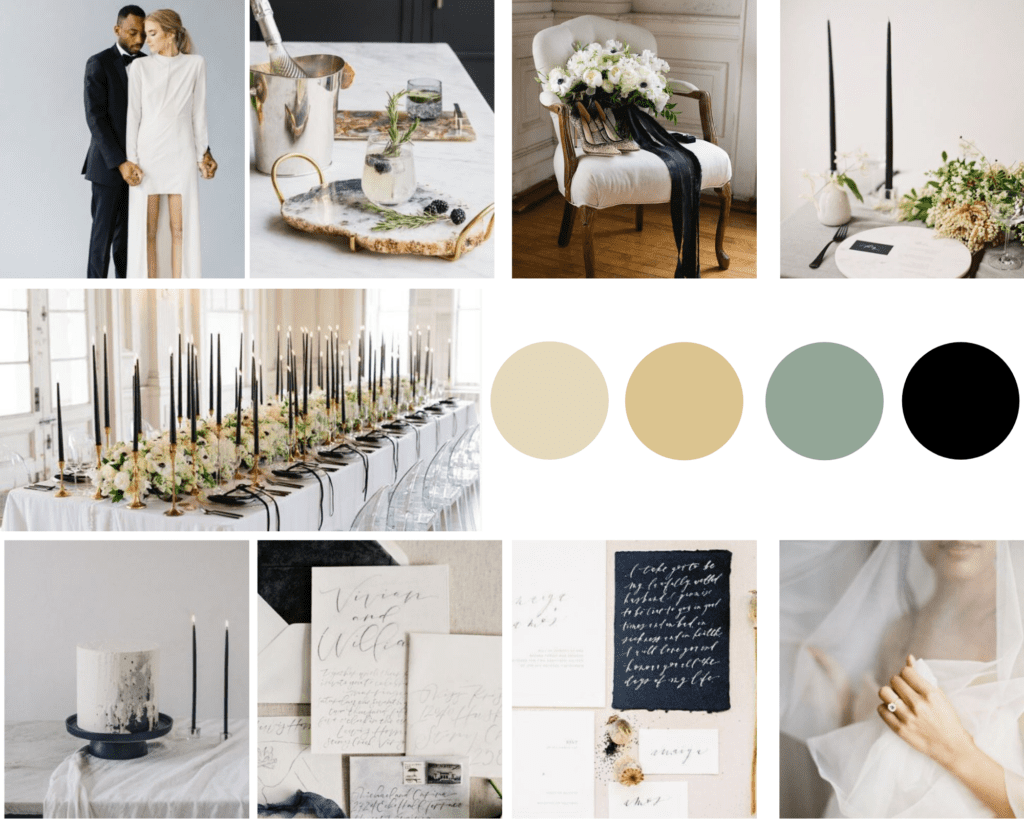 Modern Minimalist Wedding Color Palette Ideas featured on Alexa Kay Events