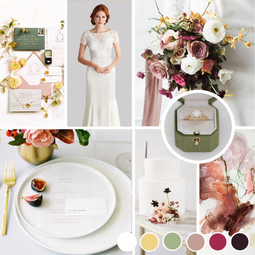 Warm Minimalist Moodboard Wedding Inspiration featured on Alexa Kay Events blog