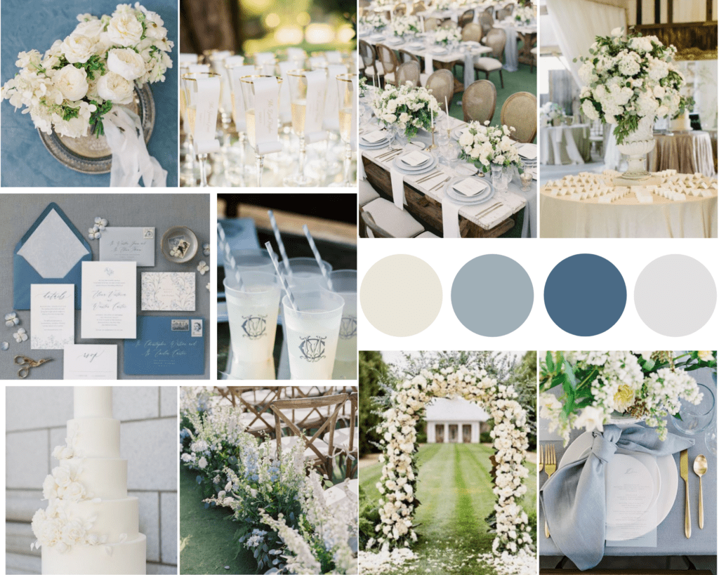 French blue wedding inspiration featured on Alexa Kay Events