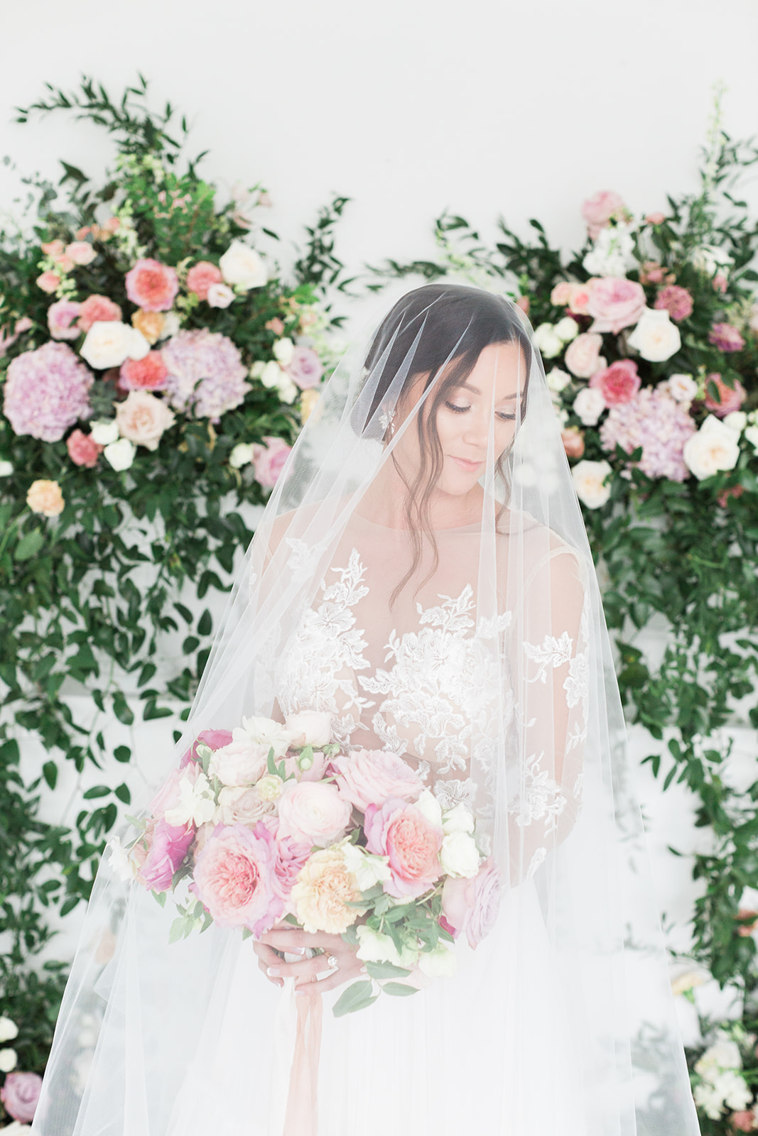 Sami Kathryn bridal portrait: Pink Floral Wedding Inspiration at The Lumen Room featured on Alexa Kay Events