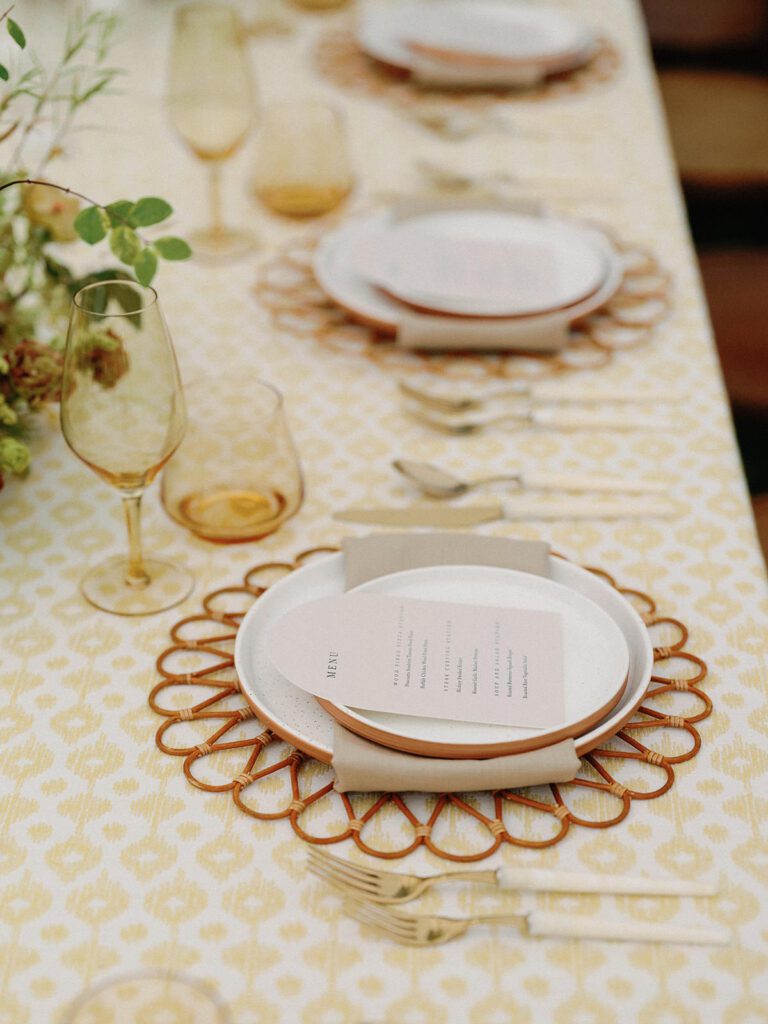 Golden glassware close-up