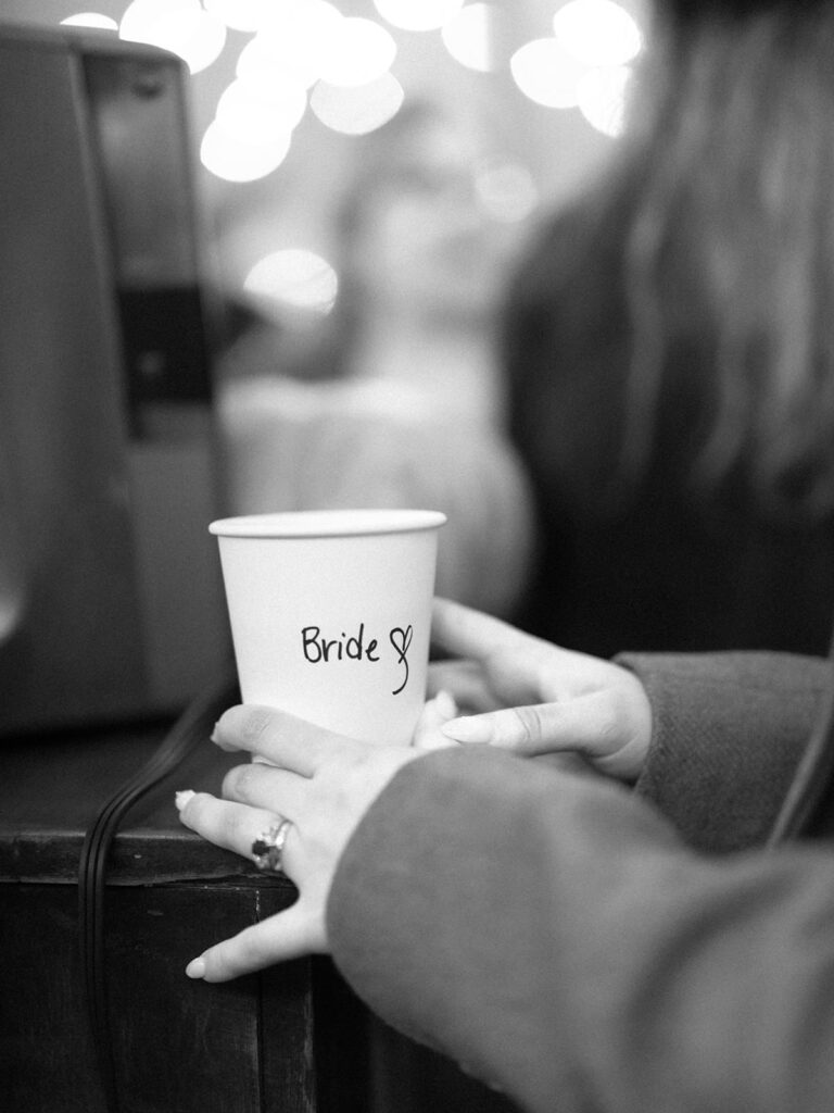 Coffee bar reception detail