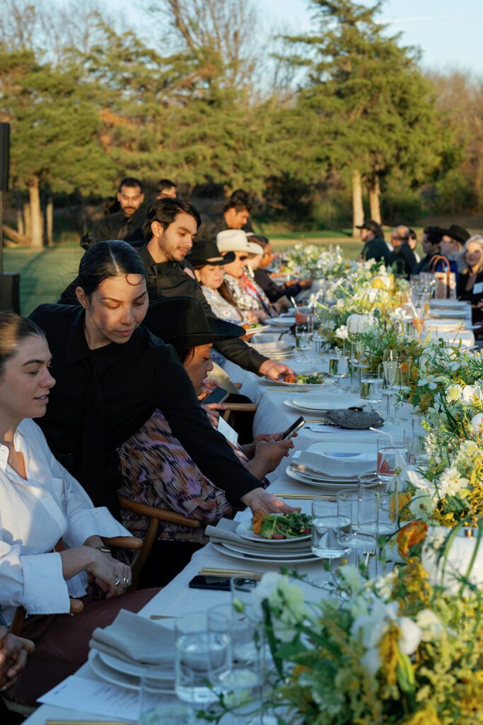 Sunset view over Cowboys Golf Club during Visa × Ramp “Tasting on the Turf.”
