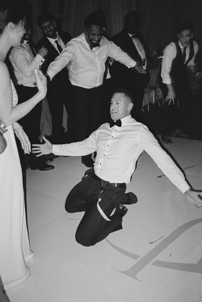 Groom on the dance floor